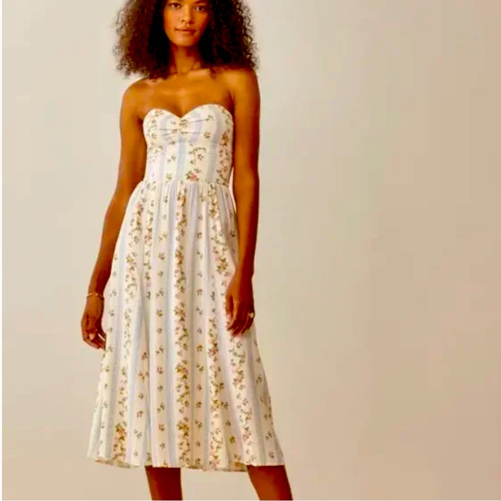 Brand Reformation Size 2 Color Surrey or White W/Pink Green & Blue